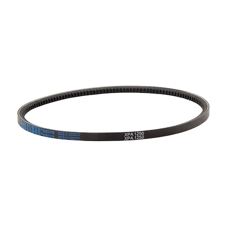D&D XPA1250 Cogged, Metric V-Belt, 1250mm Outside Length, 13 mm Top Width, 10 mm Thickness, 1 Ribs XPA1250
